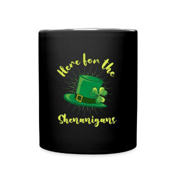 La Saint-Patrick est là pour les manigances - Mug uni - noir - Devant