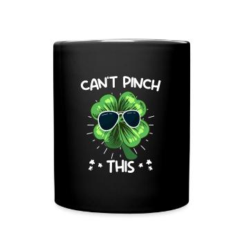 Can't Pinch this Kleeblatt St. Patrick's Day - Tasse einfarbig - Schwarz - Vorne