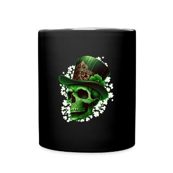 St. Patrick's Day Irish skeleton leprechaun - Full Colour Mug - black - Front