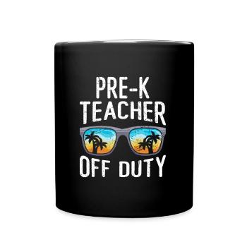 Vorschule Kindergarten Erzieher off duty Lehrer - Tasse einfarbig - Schwarz - Vorne