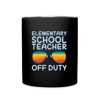 Vacances Classe d’école primaire Enseignant Enseignant en congé - Mug uni - noir - Devant
