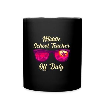Mittelstufe Klassenlehrer off duty Ferien Lehrer - Tasse einfarbig - Schwarz - Vorne