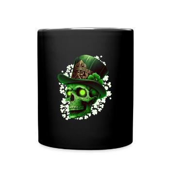 Saint-Patrick Leprechaun squelette irlandais - Mug uni - noir - Devant