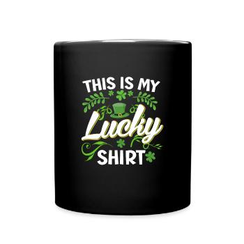 Ma chemise bonheur Porte-bonheur Porte-bonheur Saint-Patrick - Mug uni - noir - Devant