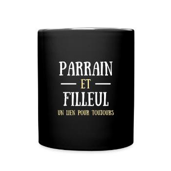 Parrain et filleul pour toujours humour cadeau - Mug uni - noir - Devant