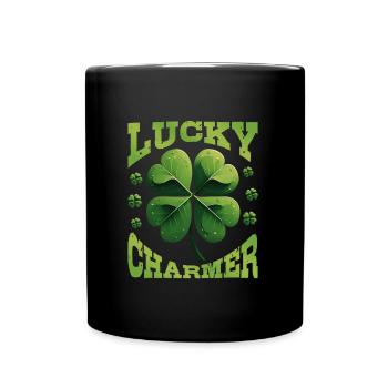 Lucky Charmer Clover Lucky Charm - Full Colour Mug - black - Front