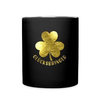 Lucky charm cloverleaf - Full Colour Mug - black - Front