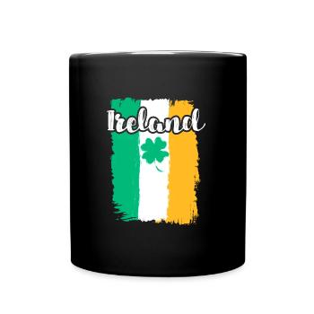 Ireland Clover St. Patrick's Day - Full Colour Mug - black - Front