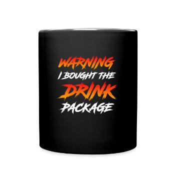 Attention j’ai réservé le forfait boissons party - Mug uni - noir - Devant