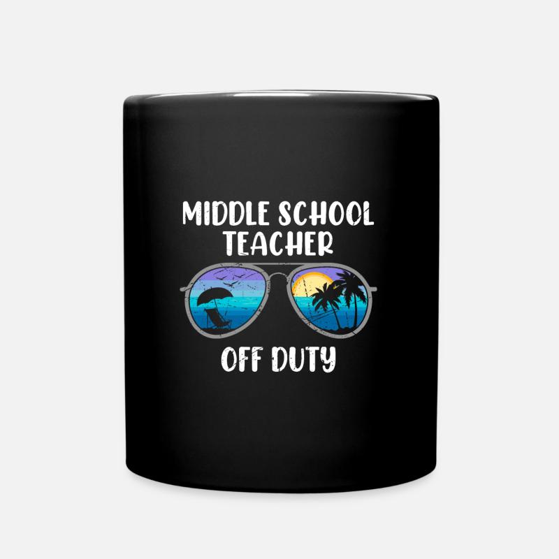 Mittelstufe Klassenlehrer off duty Ferien Lehrer - Tasse einfarbig - Schwarz