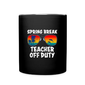 Enseignant de la semaine de relâche Enseignant en congé scolaire - Mug uni - noir - Devant