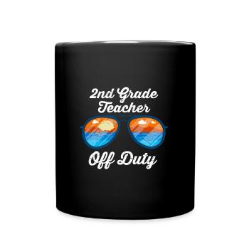 Second Class Class Class Teacher off duty Holiday Teacher - Full Colour Mug - black - Front