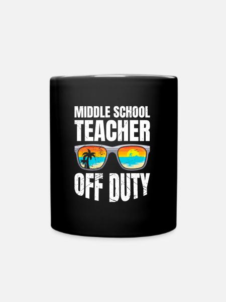 Mittelstufe Klassenlehrer off duty Ferien Lehrer - Tasse einfarbig - Schwarz