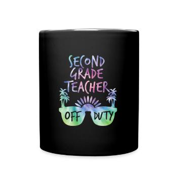 Class Teacher Second Class off duty Holiday Teacher - Full Colour Mug - black - Front