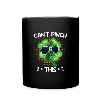 Can't Pinch this Kleeblatt St. Patrick's Day - Tasse einfarbig - Schwarz - Vorne