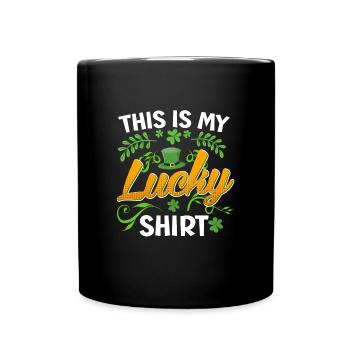 Ma chemise bonheur Porte-bonheur Porte-bonheur Saint-Patrick - Mug uni - noir - Devant