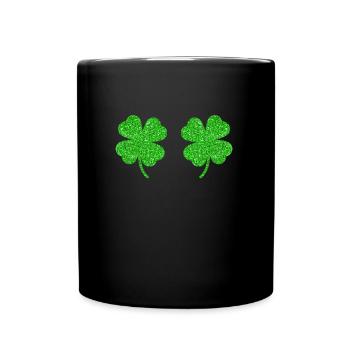 Irish Clover St. Patrick's Day - Full Colour Mug - black - Front