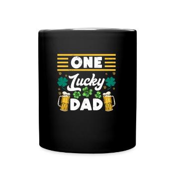One Lucky Dad Beer St Patrick’s Day Papa - Tasse einfarbig - Schwarz - Vorne