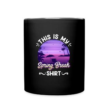 Party Sun Beach C’est ma semaine de relâche - Mug uni - noir - Devant