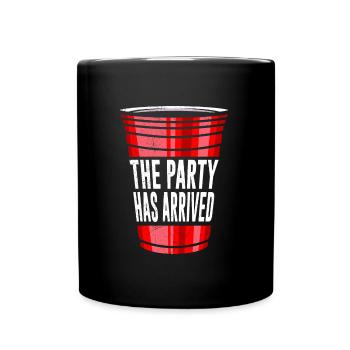 Beer Pong La fête est ici Beer Pong - Mug uni - noir - Devant
