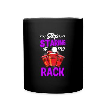 Arrête de regarder mon rack Beer Pong Party Bier Pong - Mug uni - noir - Devant