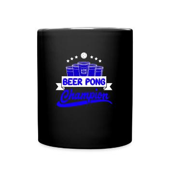 Beer Pong Champion Drinking Game Party Beer Pong - Mug uni - noir - Devant