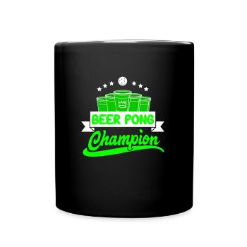 Beer Pong Champion Drinking Game Party Beer Pong - Mug uni - noir - Devant