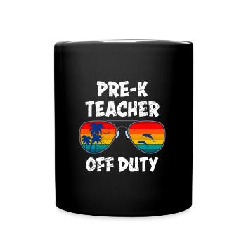 Vorschule Kindergarten Erzieher off duty Lehrer - Tasse einfarbig - Schwarz - Vorne
