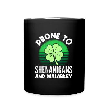 Enclin à être Shenanigan & Malarkey St Patricks Day - Mug uni - noir - Devant