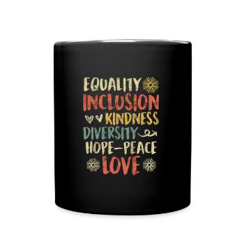 Inclusion handicap acceptation et sensibilisation - Mug uni - noir - Devant