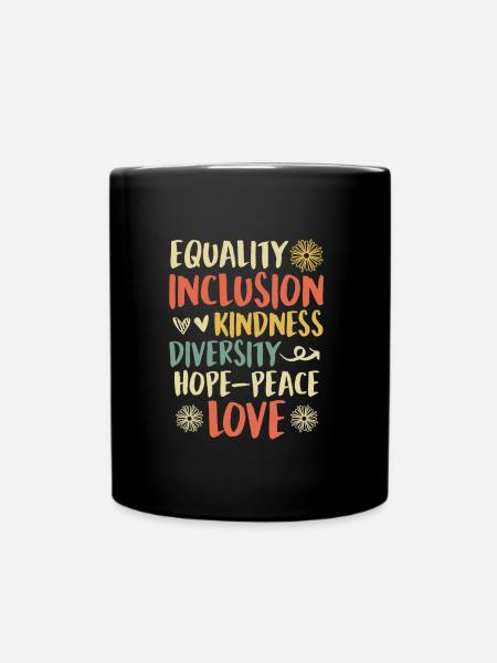 Inklusion handicap Akzeptanz und Awareness - Tasse einfarbig - Schwarz