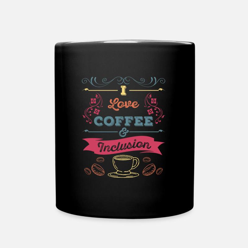 J’aime le café et l’inclusion - Mug uni - noir