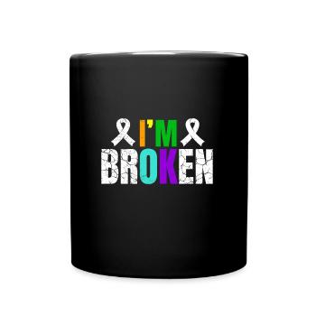 Mental Health I'm Ok Self-Esteem Awareness - Full Colour Mug - black - Front