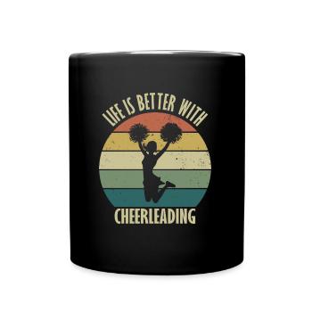 La vie est meilleure avec le cheerleading - Mug uni - noir - Devant