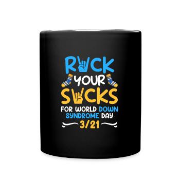 Down Syndrom Trisomie 21 Awareness - Tasse einfarbig - Schwarz - Vorne