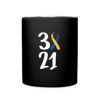 Down Syndrom Trisomie 21 Awareness - Tasse einfarbig - Schwarz - Vorne