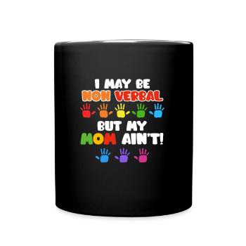 autism awareness autistic child - Full Colour Mug - black - Front