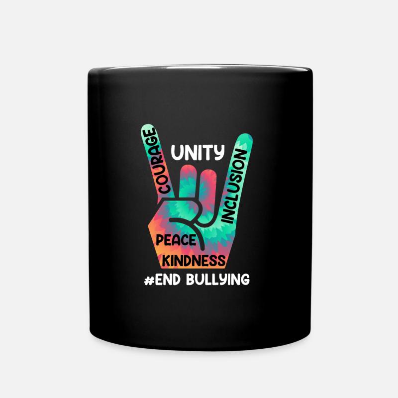 Stop à l’intimidation Sensibilisation et solidarité pour - Mug uni - noir