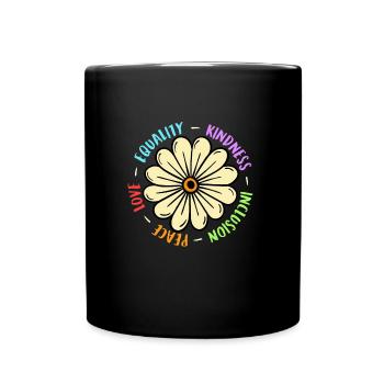 Inklusion handicap Akzeptanz und Awareness - Tasse einfarbig - Schwarz - Vorne