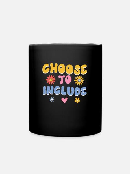 Akzeptanz handicap Inklusion ist eine Entscheidung - Tasse einfarbig - Schwarz