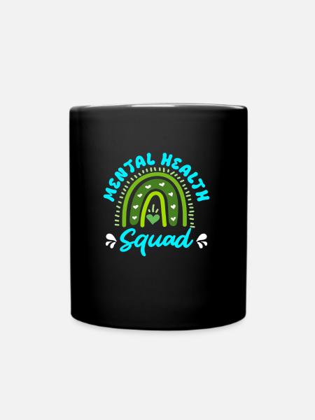 Mentale Gesundheit Mental Health Squad - Enfärgad mugg - svart