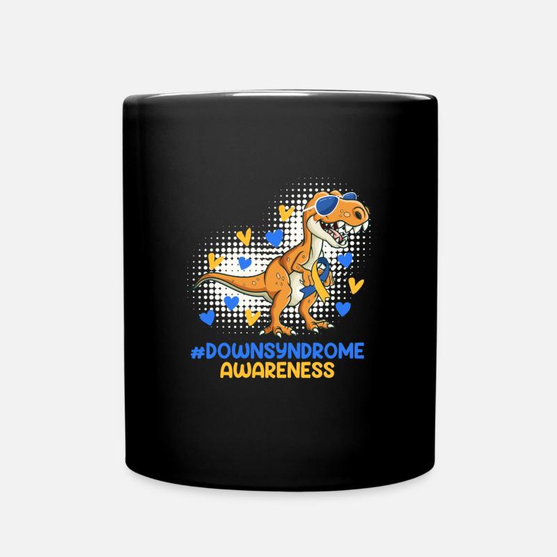 Père et mère trisomiques avec enfant - Mug uni - noir