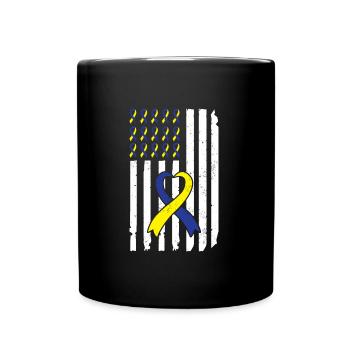 Boucle de sensibilisation au syndrome de Down extra - Mug uni - noir - Devant