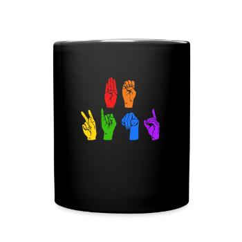 Autism Neurodiversity Kindness - Full Colour Mug - black - Front