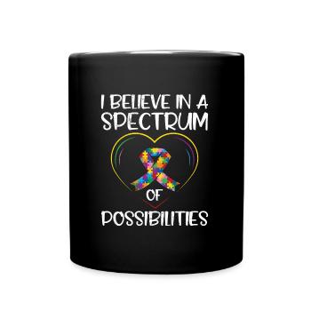 Autisme Je crois au spectre des possibilités - Mug uni - noir - Devant