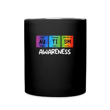 Autismus Awareness Vielfalt und Bewusstsein - Tasse einfarbig - Schwarz - Vorne