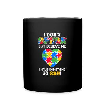 autism awareness autistic child - Full Colour Mug - black - Front