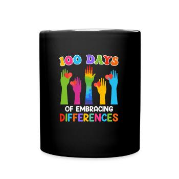 100 jours de diversité et d’inclusion solidaire - Mug uni - noir - Devant