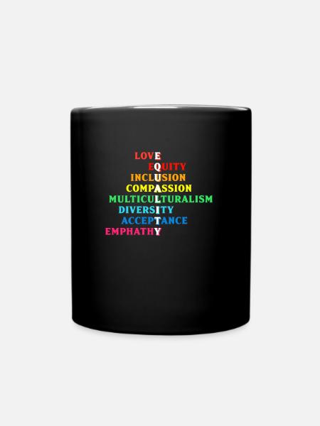 Inklusion Akzeptanz handicap Solidarität - Tasse einfarbig - Schwarz