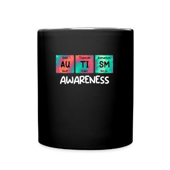 Autism Awareness Diversity and Awareness - Full Colour Mug - black - Front